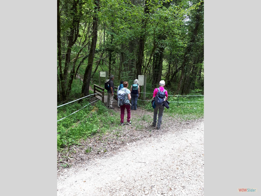 1- entrée du sentier aménagé